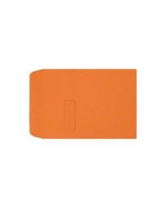 LUX #9 1/2 Open-End Window Envelopes, Top Left Window, Gummed Seal, Mandarin, Pack Of 500