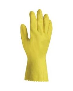 ProGuard Flock Lined Latex Gloves, Medium, 18 mil, Yellow, 24 / Pack