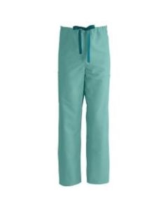 Medline ComfortEase Unisex Tall Non-Reversible Drawstring Cargo Scrub Pants, 3X, Seaspray