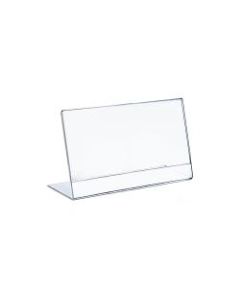 Azar Displays Acrylic L-Shaped Sign Holders, 8 1/2in x 11in, Clear, Pack Of 10