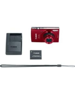 Canon PowerShot 190 IS 20 Megapixel Compact Camera - Red - 1/2.3in Sensor - Autofocus - 2.7inLCD - 10x Optical Zoom - 4x Digital Zoom - Optical (IS) - 5152 x 3864 Image - 1280 x 720 Video - HD Movie Mode - Wireless LAN
