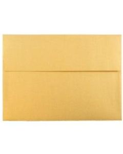 JAM Paper Booklet Invitation Envelopes, A7, Gummed Seal, Stardream Metallic Gold, Pack Of 25