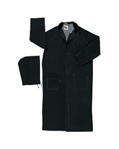 Classic Plus Rider Rain Coat, 0.35 mm PVC/Polyester, Black, 60 in Medium