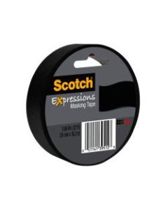 Scotch Expressions Masking Tape, 3in Core, 1in x 20 Yd., Black
