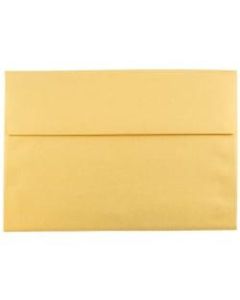 JAM Paper Booklet Invitation Envelopes, A8, Gummed Seal, Stardream Metallic Gold, Pack Of 25