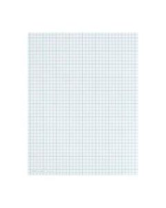 TOPS Cross Section Pad, 8 1/2in x 11in, Quadrille Rule, 50 Sheets, White Paper/Blue Ink