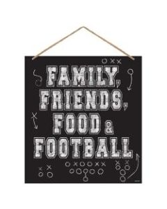 Amscan MDF Football Wall Signs, 15-3/4in x 14in, Black/White, Pack Of 4 Signs