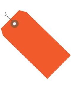 Office Depot Brand Prewired Plastic Shipping Tags, 4 3/4in x 2 3/8in, Orange, Case Of 100