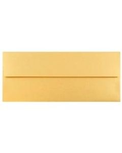JAM Paper Booklet Envelopes, #10, Gummed Seal, Gold Stardream Metallic, Pack Of 25
