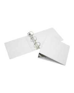 SKILCRAFT Clear Overlay 3-Ring Binder, 3in Round Rings, 30% Recycled, White (AbilityOne 7510-01-510-4866)