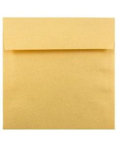 JAM Paper Square Stardream Metallic Envelopes, 6 1/2in x 6 1/2in, Gummed Seal, Gold, Pack Of 25