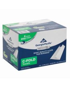 Georgia-Pacific by GP PRO Professional Series Convenience Pack 1-Ply Premium C-Fold Paper Towels, 200 Sheets Per Roll, Pack Of 6 Rolls