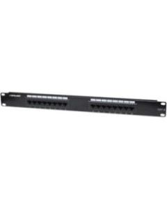 Intellinet Network Solutions 16-Port Rackmount Cat6 UTP 110/Krone Patch Panel, 1U - Supports 22 to 26 AWG Stranded and Solid Wire