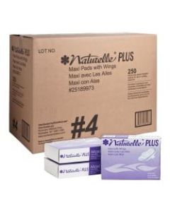 Rochester Midland Naturelle Maxi Pads With Wings, Carton Of 250