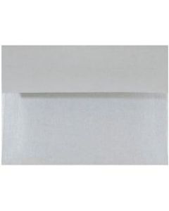 JAM Paper Booklet Envelopes, #4 Bar (A1), Gummed Seal, Stardream Silver Metallic, Pack Of 25