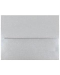 JAM Paper Booklet Invitation Envelopes, A2, Gummed Seal, Stardream Metallic Silver, Pack Of 25