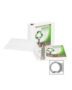 Samsill Earths Choice 189 Insertable View 3-Ring Binder, 5in Round Rings, White