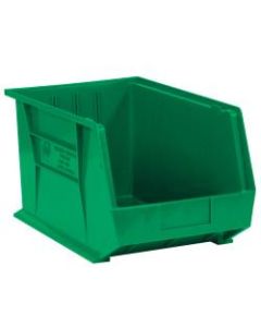 Office Depot Brand Plastic Stack & Hang Bin Boxes, Small Size, 10 3/4in x 8 1/4in x 7in, Green, Pack Of 6