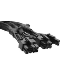 Corsair Type 3 Sleeved Black PCI-E Pig Tail Cable - For Power Supply - Black - 1