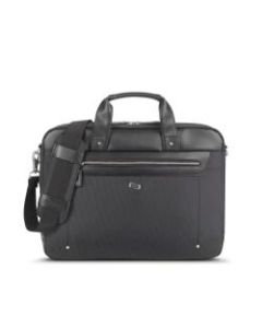 Solo Irving Slim Briefcase With 15.6in Laptop Pocket, Black