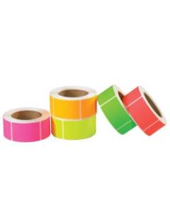 Tape Logic Fluorescent Rectangle Inventory Labels, DL1234, 3in x 5in, Assorted Colors, Pack Of 5,000