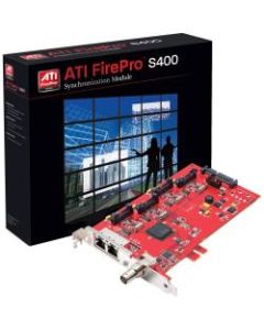 AMD FirePro S400 Synchronization Module - Functions: Synchronization - PCI Express x16 - Frame Lock/Genlock - Network (RJ-45) - PC, Linux - Plug-in Card