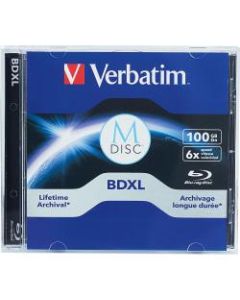 Verbatim Blu-ray Recordable Media - BD-R XL - 4x - 100 GB - 1 Pack Jewel Case - 120mm