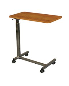 Medline Patient Overbed Table, 28in-45inH x 30inW x 15inD, American Cherry