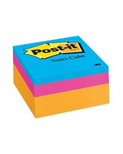 Post-it Notes Memo Cubes, 3in x 3in, Orange Wave, Pack Of 1 Cube