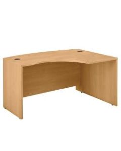 Bush Business Furniture Components L Bow Desk Right Handed, 60inW x 43inD, Light Oak, Standard Delivery