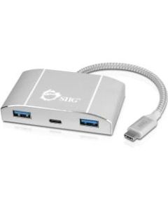 SIIG USB-C to 4-Port USB 3.0 Hub with PD Charging - 3A/1C - USB Type C - External - 4 USB Port(s) - 3 USB 3.0 Port(s) - PC, Mac
