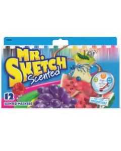 Sanford Mr. Sketch Watercolor Markers, Scented Assorted Colors, Set Of 12