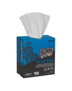 Brawny Industrial by GP PRO FLAX 500 Light-Duty Cloths, Unscented, 9in x 16 1/2in, White, 132 Sheets Per Box, Pack Of 10