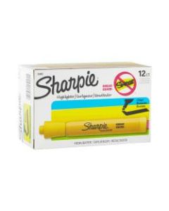 Sharpie Accent Tank Highlighters, Yellow, Pack Of 12