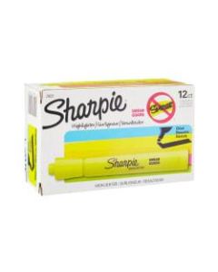 Sharpie Accent Highlighters, Chisel Tip, Fluorescent Yellow, Pack Of 12