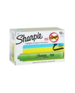 Sharpie Accent Highlighters, Fluorescent Green, Pack Of 12