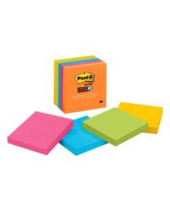 Post-it Super Sticky Notes, 3in x 3in, Rio de Janeiro, Pack Of 5 Pads