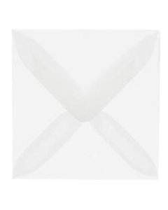 JAM Paper Translucent Vellum Invitation Envelopes,  3 1/8in x 3 1/8in, Gummed Seal, Clear, Pack Of 25