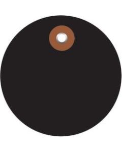 Office Depot Brand Plastic Circle Tags, 3in, Black, Pack Of 100