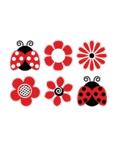 Barker Creek Accents, Ladybugs Posies, Pack Of 36