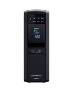 CyberPower CP1500PFCLCD UPS 1500VA 1000W PFC compatible Pure sine wave - 1500VA/900W - Tower - 2 Minute Full Load - 10 x NEMA 5-15R