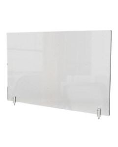 Ghent Partition Extender, With Screws, 18inH x 24inW x 13/16inD, Clear