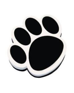 Ashley Productions Magnetic Whiteboard Erasers, 3 3/4in, Black Paw, Pack Of 6