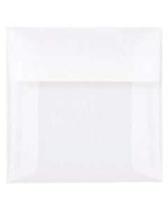 JAM Paper Translucent Vellum Invitation Envelopes, #5 Gummed Seal, Clear, Pack Of 25