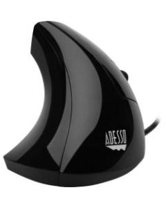 Adesso iMouse E1 USB Illuminated Vertical Ergonomic  Optical Mouse, Glossy Black