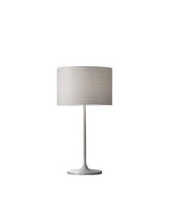 Adesso Oslo Table Lamp, 22 1/2inH, White Shade/White Base