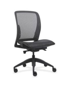 Lorell Ergonomic Mesh Armless Mid-Back Chair, Black