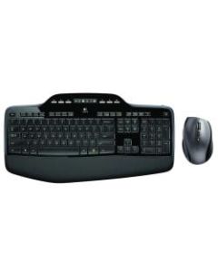 Logitech MK710 Wireless Straight Full Size Keyboard & Right-Handed Optical Mouse, Black