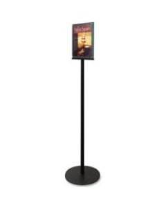Deflect-O Double-Sided Sign Stand, 56inH x 12 9/10inW x 12 9/10inD, Black