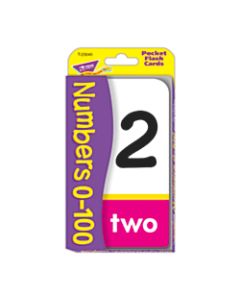 Trend Pocket Flash Cards, Numbers 0-100, Box Of 56 Cards